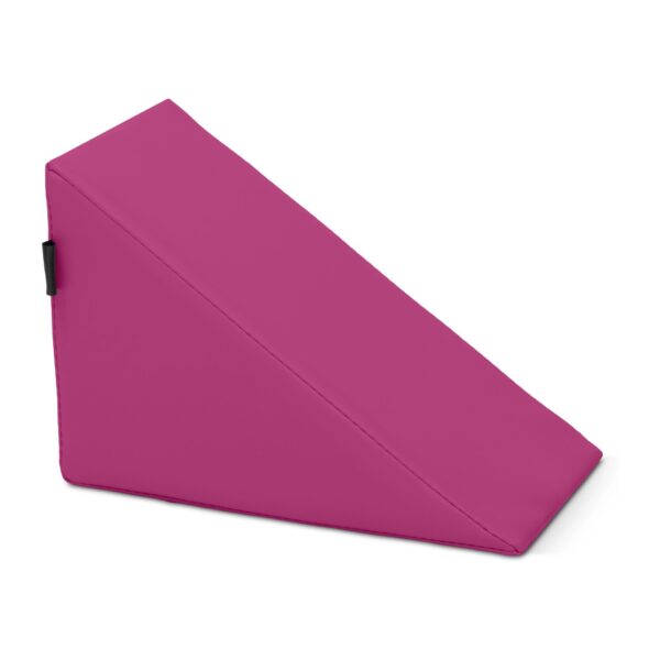 Różowy mały klin rehabilitacyjny ze skośną powierzchnią
