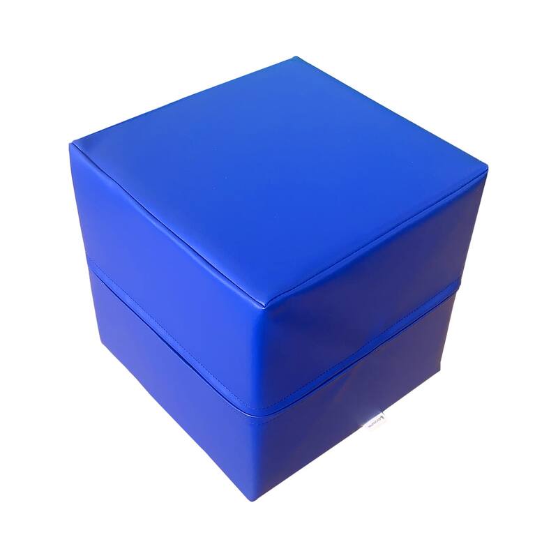 placowki-jutra-kostka-rehabilitacyjna-duza-klocek-piankowy-70x70x70-cm Niebieska kostka piankowa z widocznym bocznym zamkiem